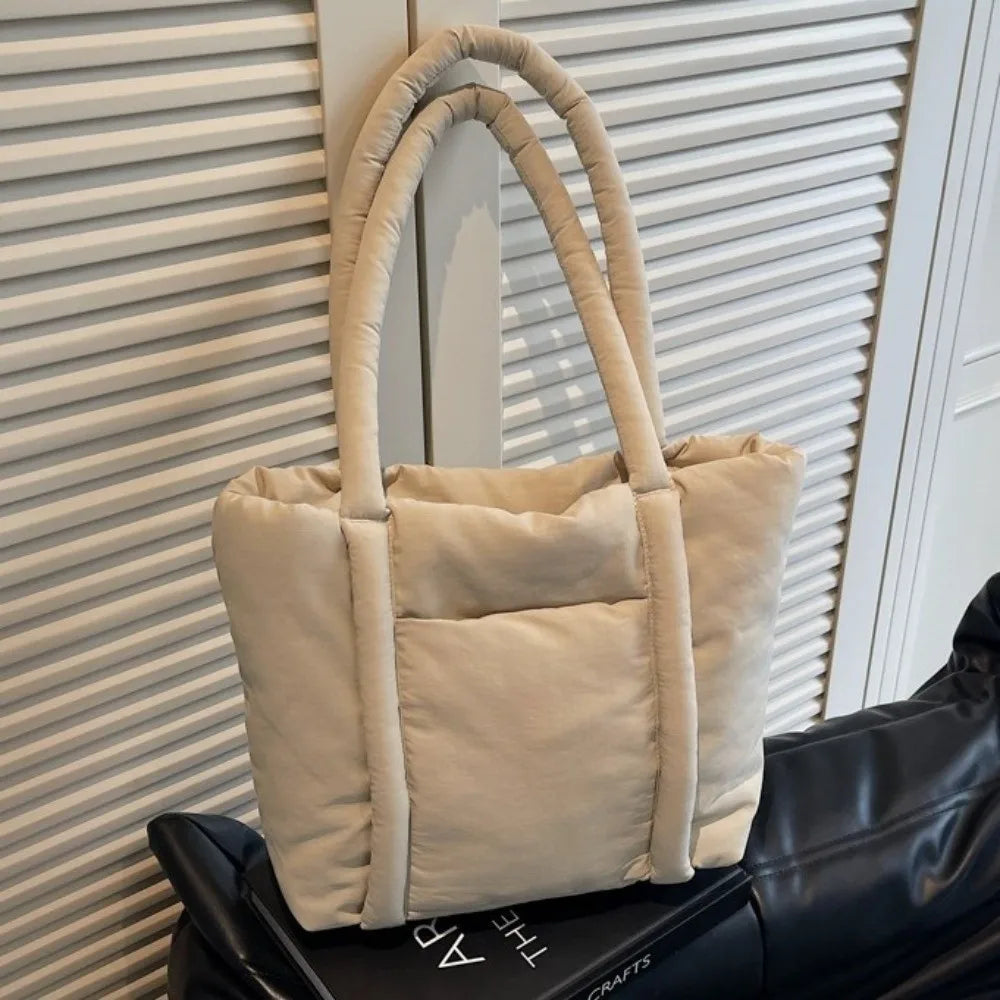 Large Capacity Nylon Shoulder Tote Bag - BAGS