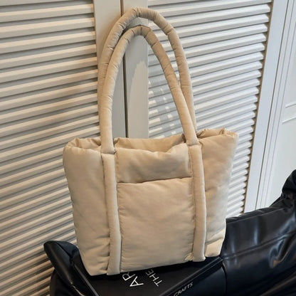 Large Capacity Nylon Shoulder Tote Bag - BAGS