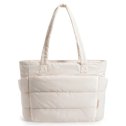 Large Quilted Laptop Tote Bag - BAGS