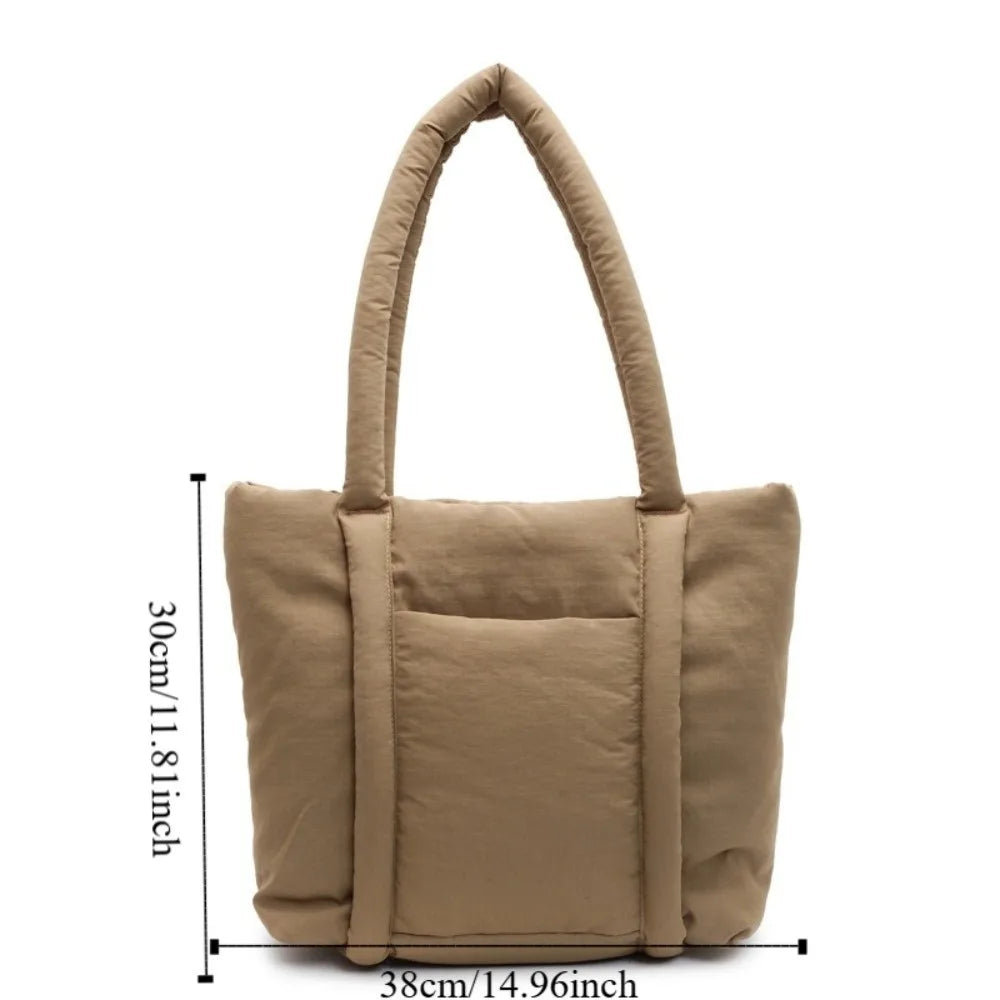 Large Capacity Nylon Shoulder Tote Bag - BAGS