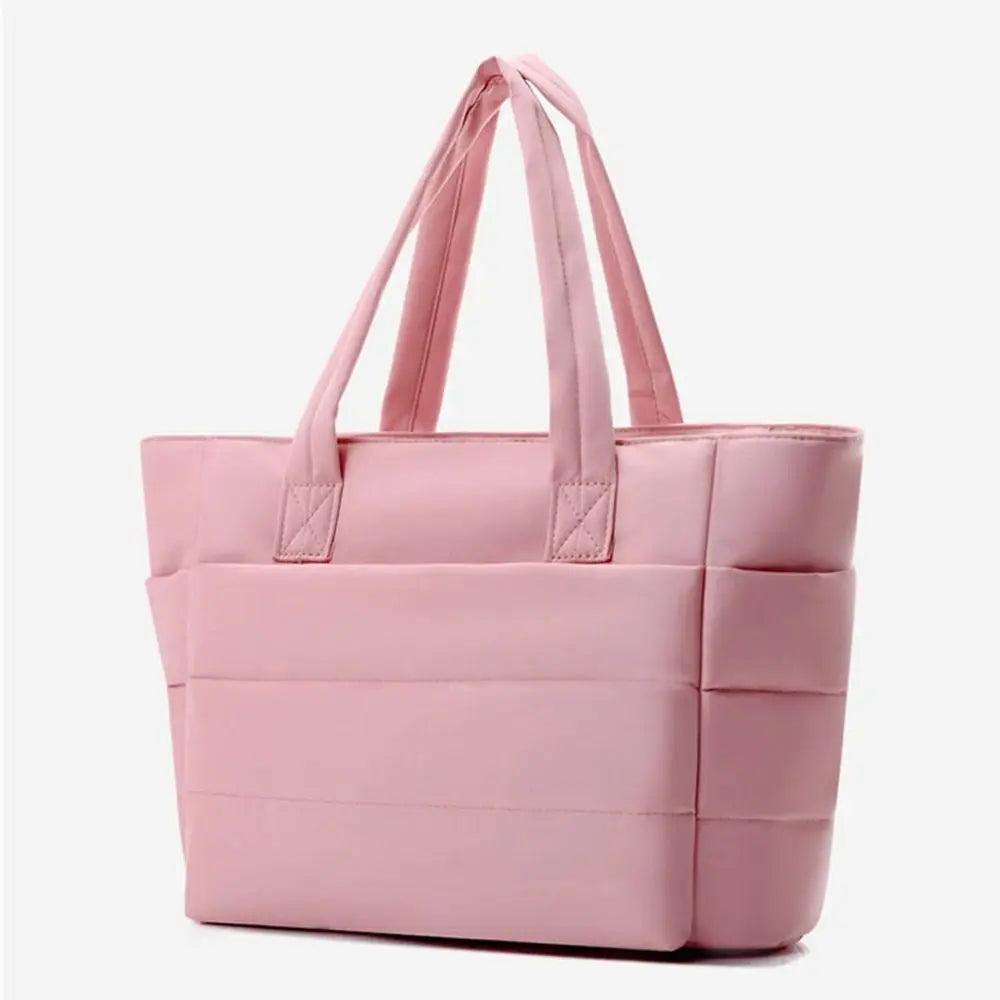 Large Quilted Laptop Tote Bag - BAGS