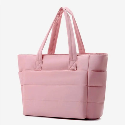 Large Quilted Laptop Tote Bag - BAGS