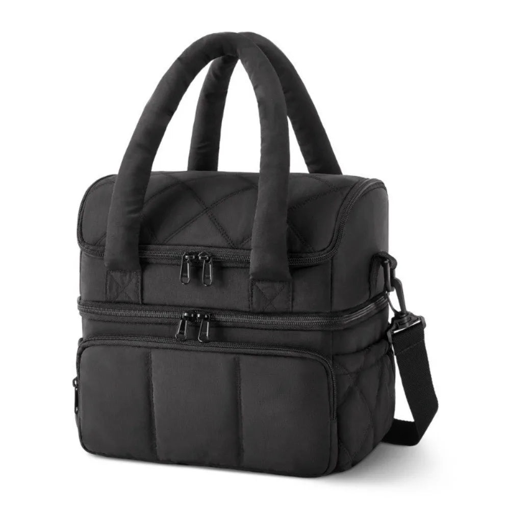 Double-Deck Insulated Cooler Lunch Bag - BAGS