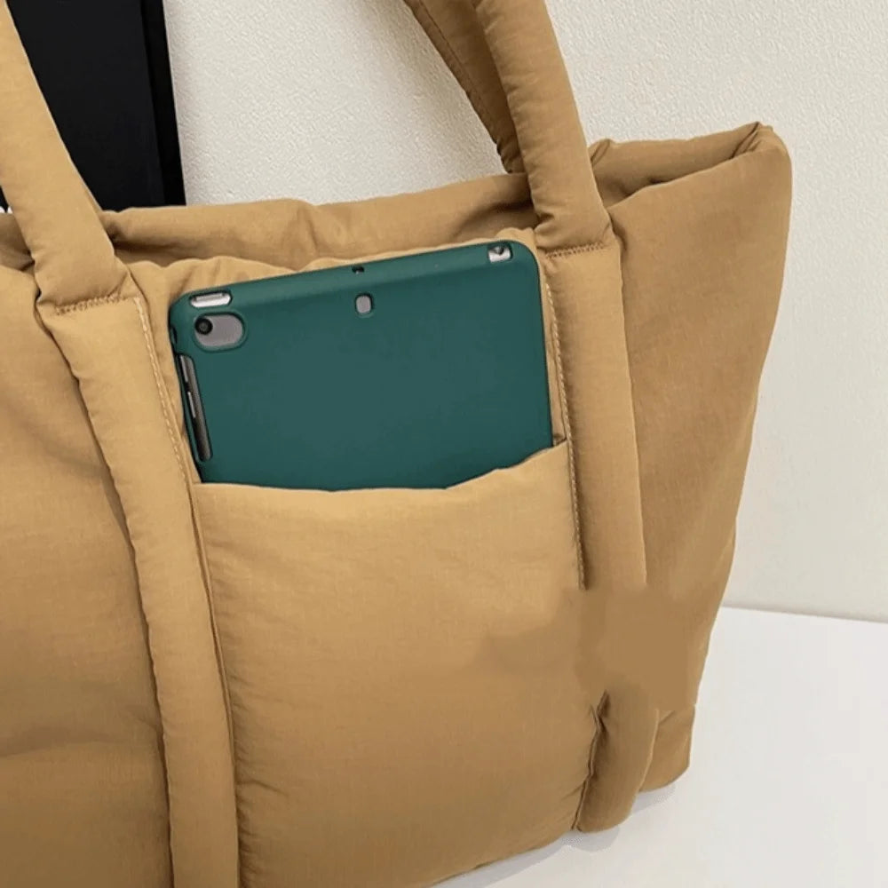 Large Capacity Nylon Shoulder Tote Bag - BAGS